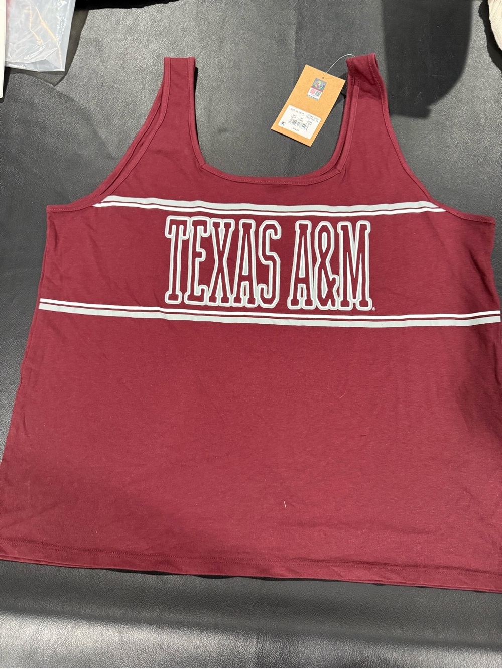 Rivalry Threads Maroon and White Texas A&M Graphic Tank